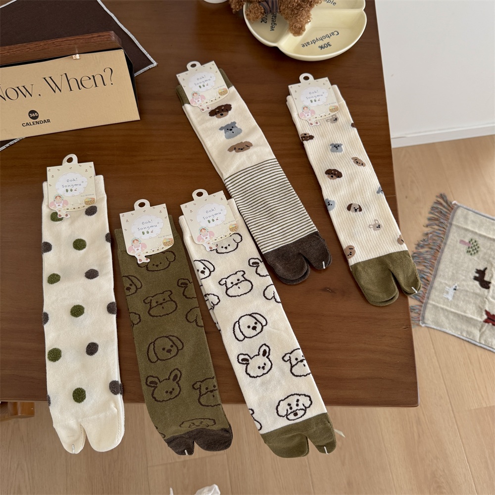 Dog Illustration Tabi Split‑To - Toe Sock Split review and price