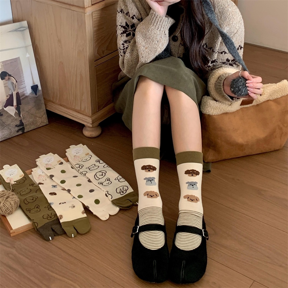 Dog Illustration Tabi Split‑To - Toe Sock Split review and price