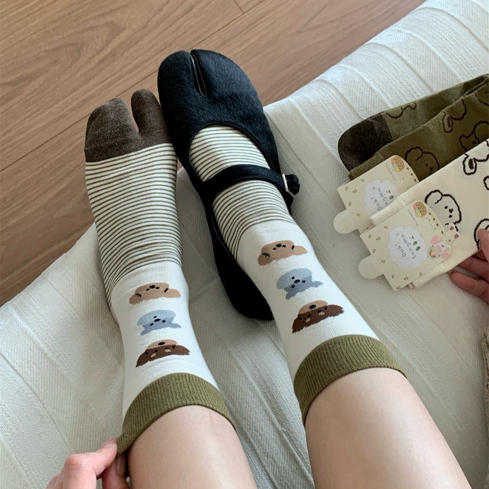 Dog Illustration Tabi Split‑To - Toe Sock Split review and price
