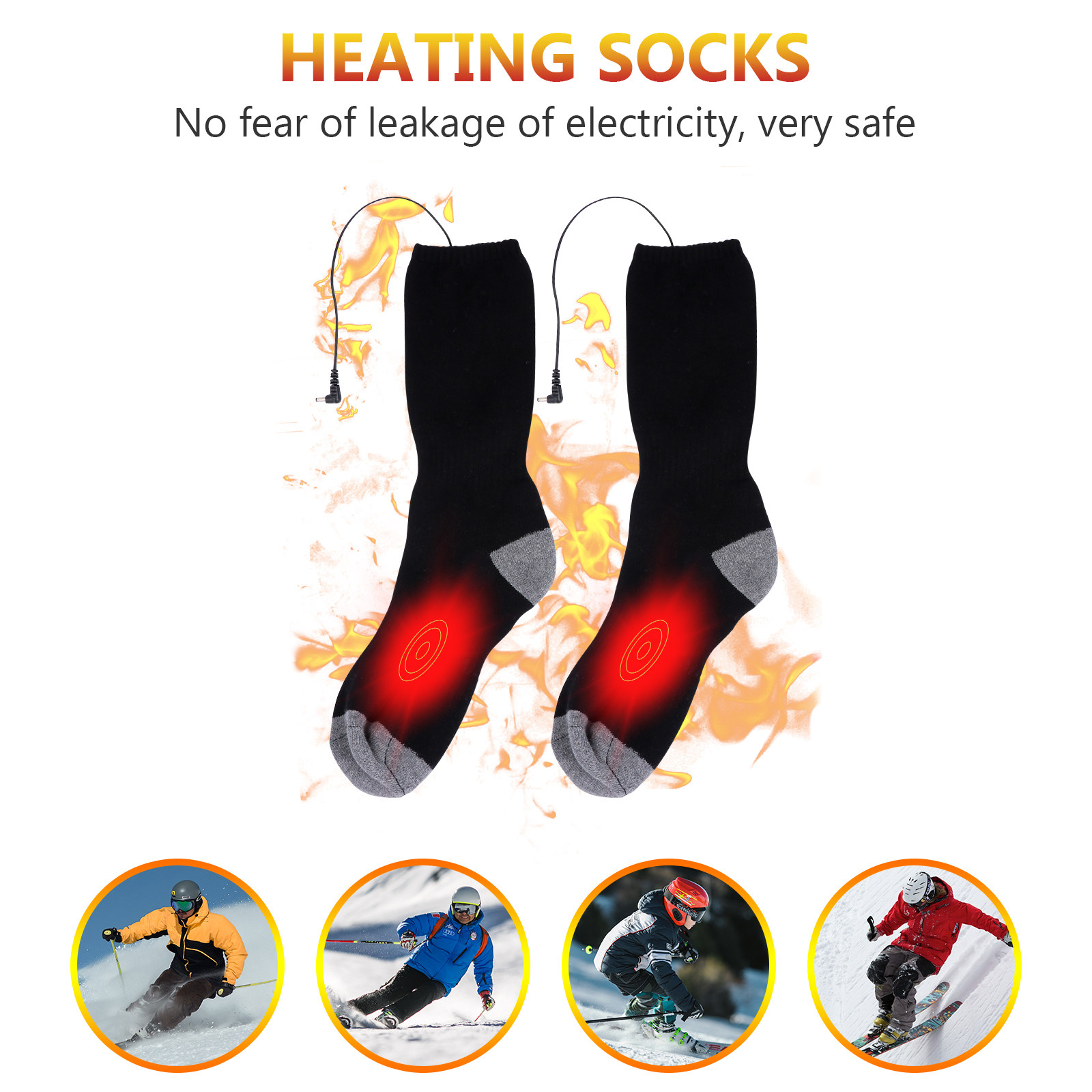 1Set Safe Electric Heated Sock - Thermal Sock Winter review and price